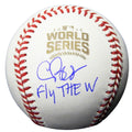 Chris Bosio Signed Rawlings Official 2016 World Series Baseball w/Fly The W - BOSBSB110 - Chris Bosio Signed Rawlings Official 2016 World Series Baseball w/Fly The W product image