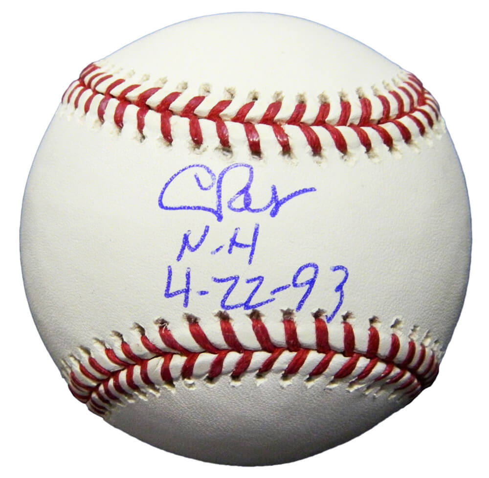 Chris Bosio Signed Rawlings Official MLB Baseball w/NH 4-22-93 - BOSBSB111 - Chris Bosio Signed Rawlings Official MLB Baseball w/NH 4-22-93 product image