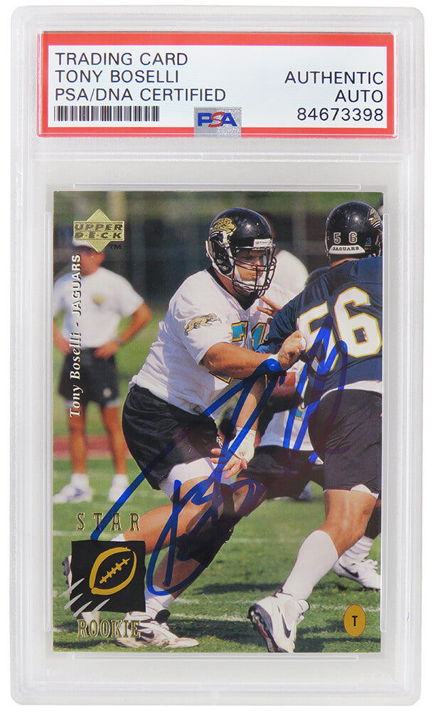Tony Boselli Signed Jacksonville Jaguars 1995 Upper Deck Football Rookie Card #2 - (PSA/DNA Encapsulated) - BOSCAR313 - Tony Boselli Signed Jacksonville Jaguars 1995 Upper Deck Football Rookie Card #2 - (PSA/DNA Encapsulated) product image