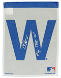 Chris Bosio Signed Chicago Cubs 11x15 White W Garden Flag w/Fly The W - BOSFLG102 - Chris Bosio Signed Chicago Cubs 11x15 White W Garden Flag w/Fly The W product image