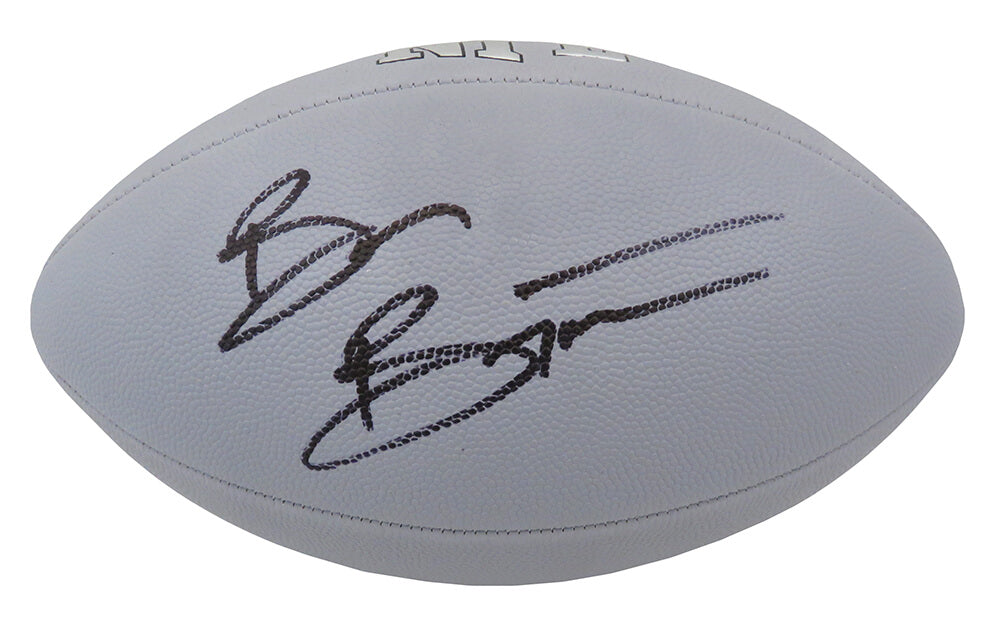 Brian Bosworth Signed Wilson MVP Silver Full Size Football - BOSFTB323 - Brian Bosworth Signed Wilson MVP Silver Full Size Football product image