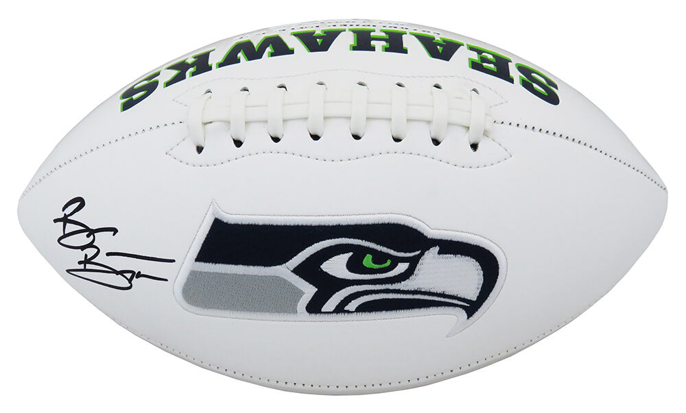 Brian Bosworth Signed Seattle Seahawks White Logo Football - BOSFTB325 - Brian Bosworth Signed Seattle Seahawks White Logo Football product image