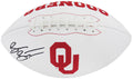 Brian Bosworth Signed Rawlings Oklahoma Sooners White Logo Football - BOSFTB326 - Brian Bosworth Signed Rawlings Oklahoma Sooners White Logo Football product image