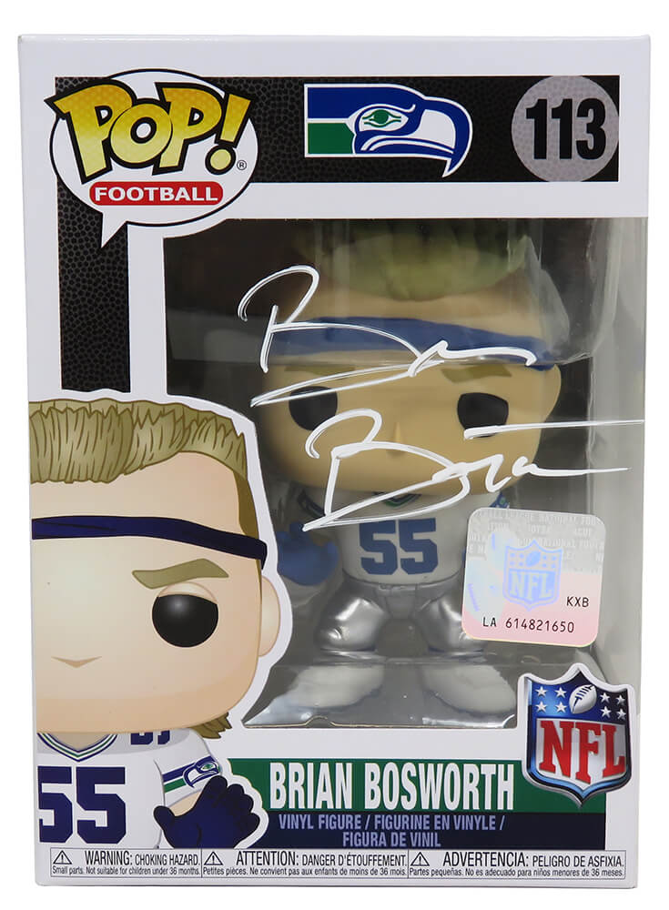 Brian Bosworth Signed Seattle Seahawks Funko Pop Doll #113 - BOSFUN300 - Brian Bosworth Signed Seattle Seahawks Funko Pop Doll #113 product image