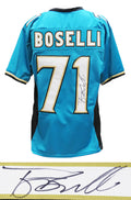 Tony Boselli Signed Teal Custom Football Jersey - BOSJRY310 - Tony Boselli Signed Teal Custom Football Jersey product image