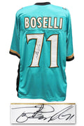 Tony Boselli Signed Teal Custom Jersey - BOSJRY311 - Tony Boselli Signed Teal Custom Jersey product image