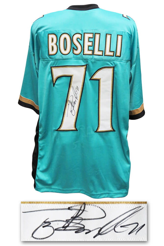 Tony Boselli Signed Teal Custom Jersey - BOSJRY311 - Tony Boselli Signed Teal Custom Jersey product image