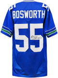 Brian Bosworth Signed Blue Throwback Custom Football Jersey - BOSJRY332 - Brian Bosworth Signed Blue Throwback Custom Football Jersey product image