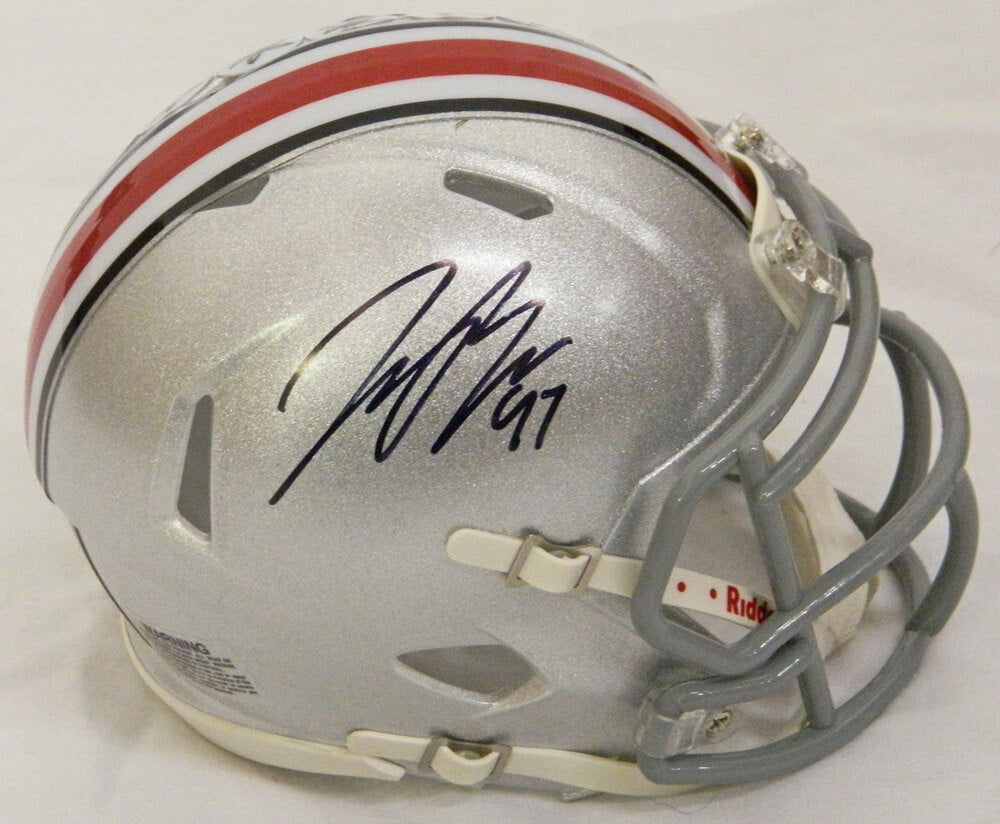 Joey Bosa Signed Ohio State Buckeyes Riddell Mini Helmet - BOSMIN300 - Joey Bosa Signed Ohio State Buckeyes Riddell Mini Helmet product image