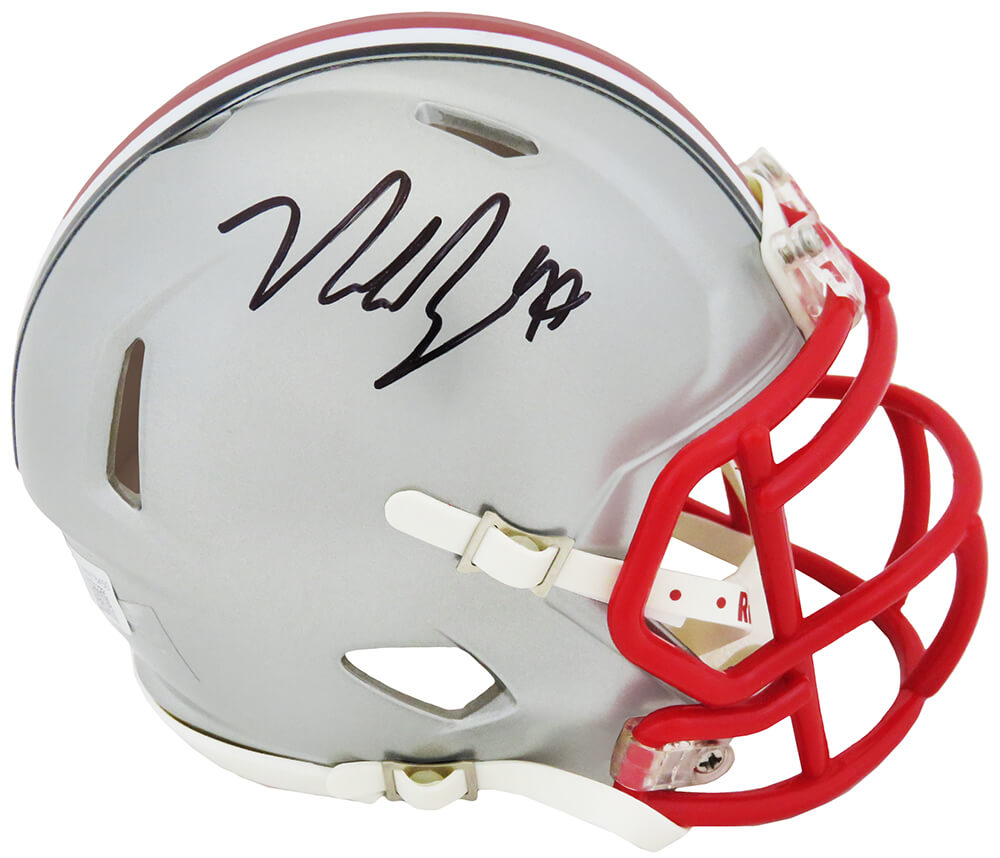 Nick Bosa Signed Ohio State Buckeyes FLASH Riddell Speed Mini Helmet (Beckett) - BOSMIN311 - Nick Bosa Signed Ohio State Buckeyes FLASH Riddell Speed Mini Helmet (Beckett) product image