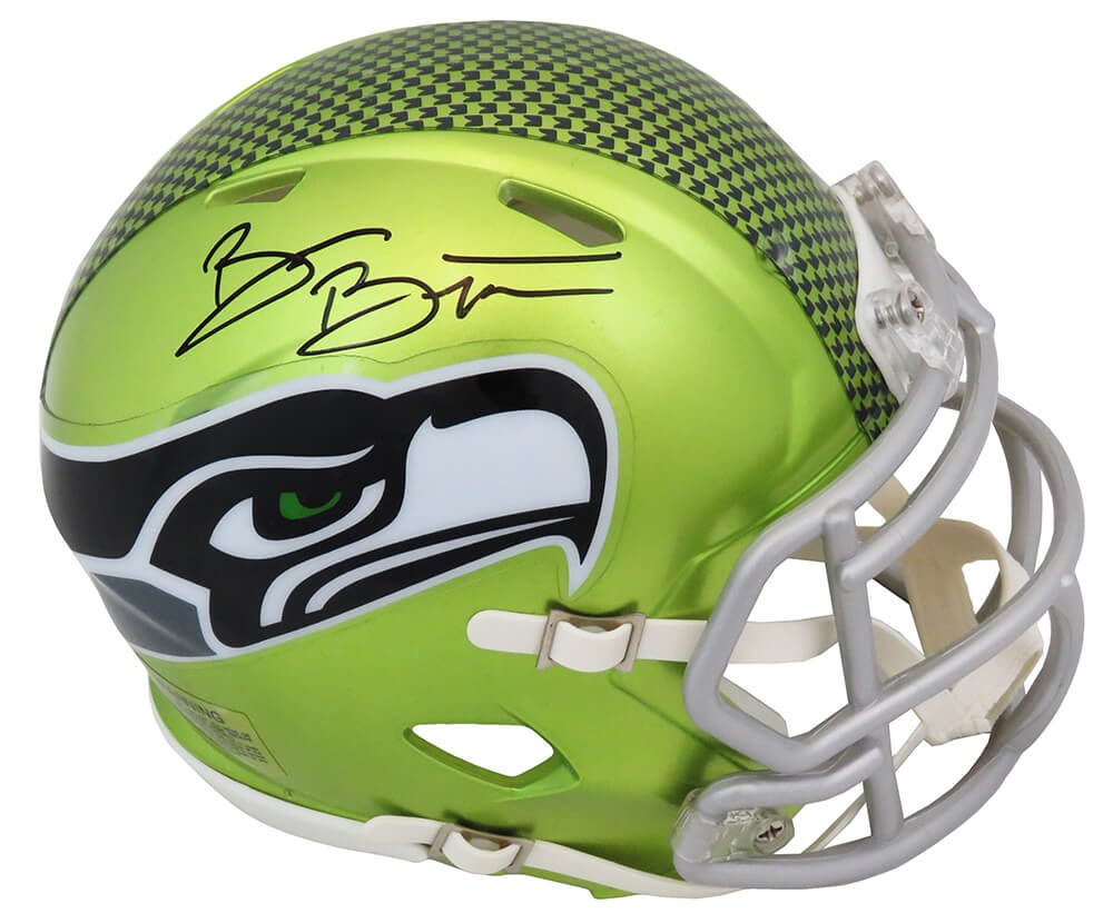 Brian Bosworth Signed Seattle Seahawks FLASH Riddell Speed Mini Helmet - BOSMIN342 - Brian Bosworth Signed Seattle Seahawks FLASH Riddell Speed Mini Helmet product image