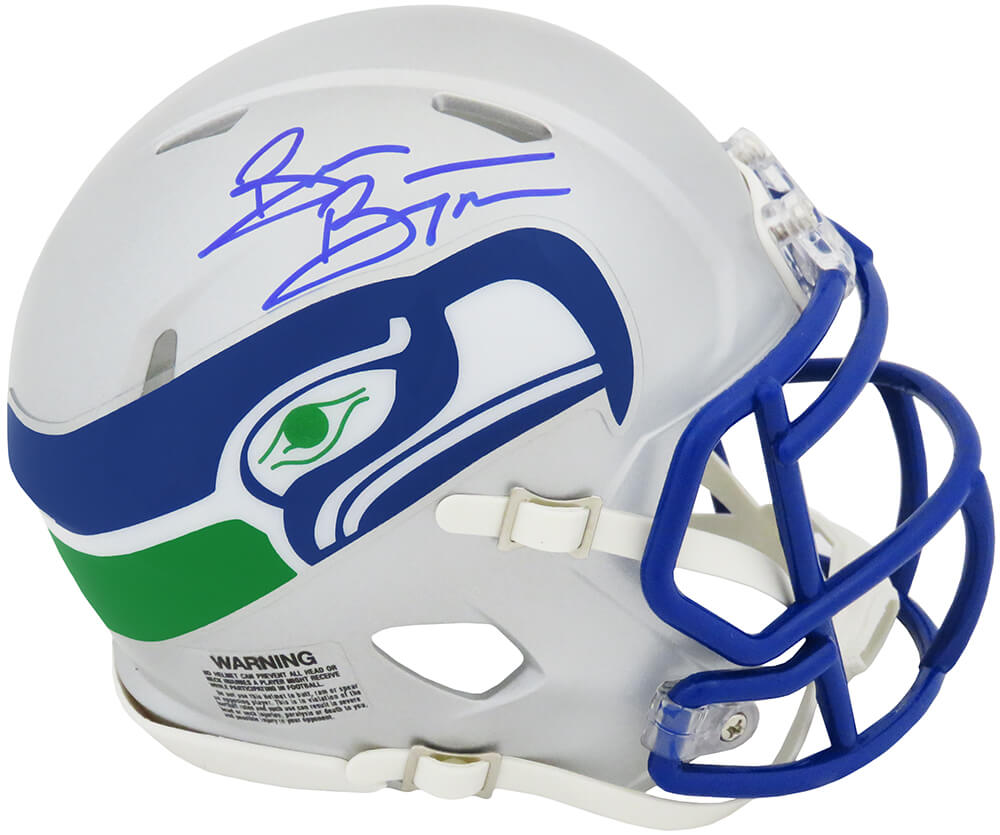 Brian Bosworth Signed Seattle Seahawks T/B Riddell Speed Mini Helmet - BOSMIN343 - Brian Bosworth Signed Seattle Seahawks T/B Riddell Speed Mini Helmet product image