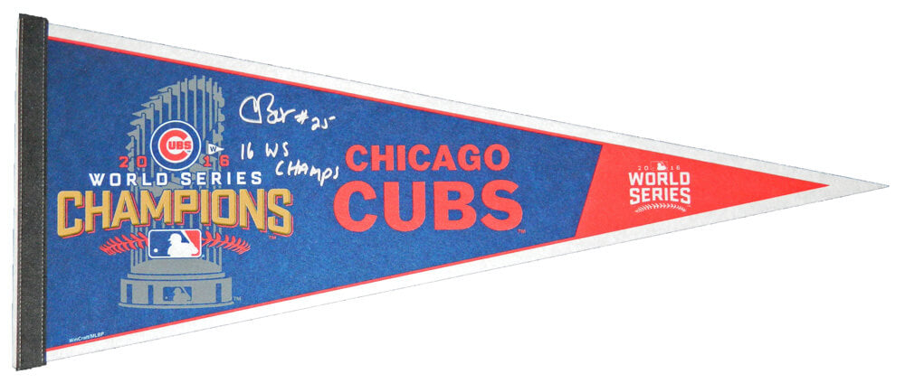 Chris Bosio Signed Chicago Cubs 2016 World Series Champion Pennant w/16 WS Champs - BOSOTH100 - Chris Bosio Signed Chicago Cubs 2016 World Series Champion Pennant w/16 WS Champs product image