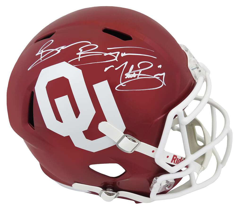 Brian Bosworth Signed Oklahoma Sooners Riddell Full Size Speed Replica Helmet w/The Boz - BOSREP312 - Brian Bosworth Signed Oklahoma Sooners Riddell Full Size Speed Replica Helmet w/The Boz product image