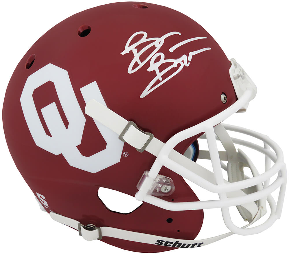 Brian Bosworth Signed Oklahoma Schutt Full Size Replica Helmet - BOSREP314 - Brian Bosworth Signed Oklahoma Schutt Full Size Replica Helmet product image