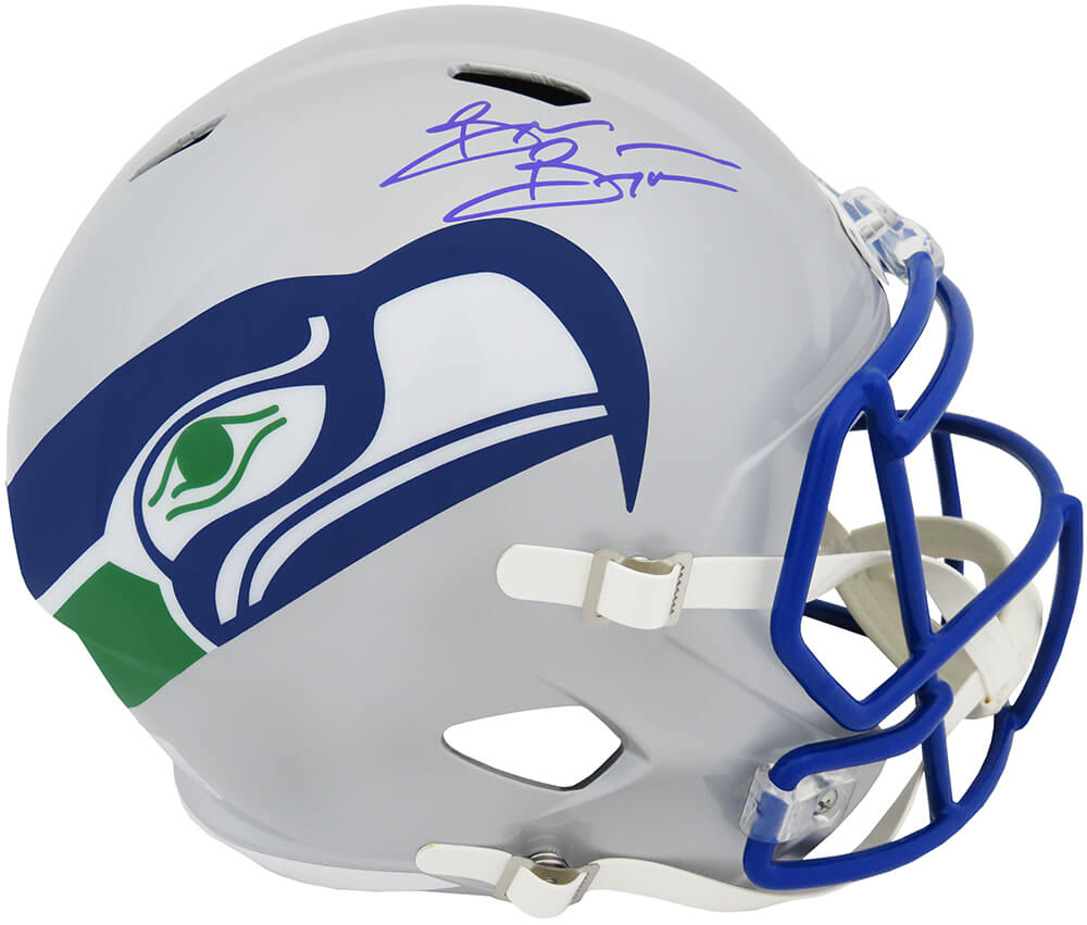 Brian Bosworth Signed Seattle Seahawks Throwback Riddell Full Size Speed Replica Helmet - BOSREP316 - Brian Bosworth Signed Seattle Seahawks Throwback Riddell Full Size Speed Replica Helmet product image