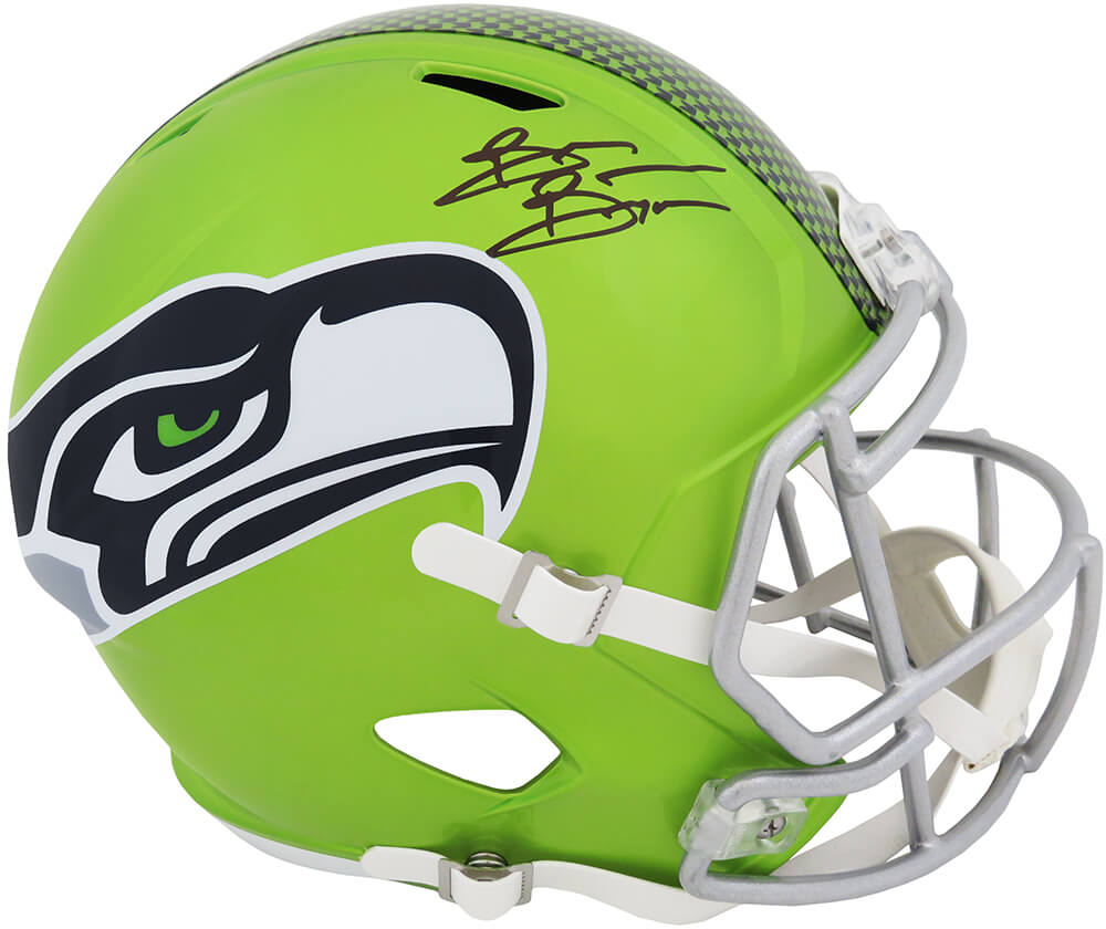 Brian Bosworth Signed Seattle Seahawks FLASH Riddell Full Size Speed Replica Helmet - BOSREP317 - Brian Bosworth Signed Seattle Seahawks FLASH Riddell Full Size Speed Replica Helmet product image