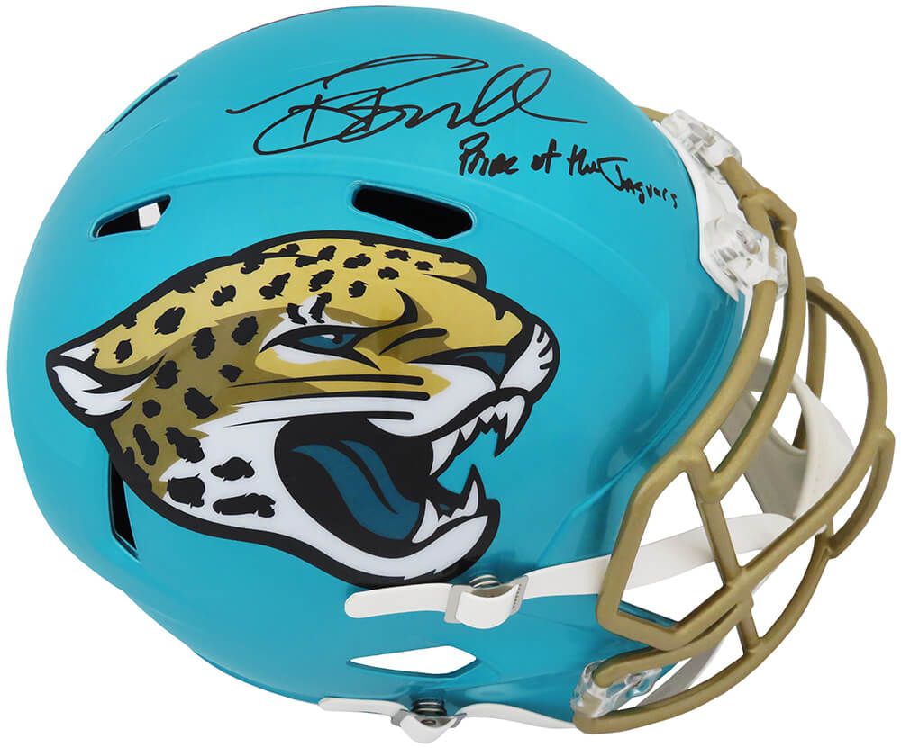 Tony Boselli Signed Jacksonville Jaguars FLASH Riddell Full Size Speed Replica Helmet w/Pride of the Jaguars - BOSREP335 - Tony Boselli Signed Jacksonville Jaguars FLASH Riddell Full Size Speed Replica Helmet w/Pride of the Jaguars product image