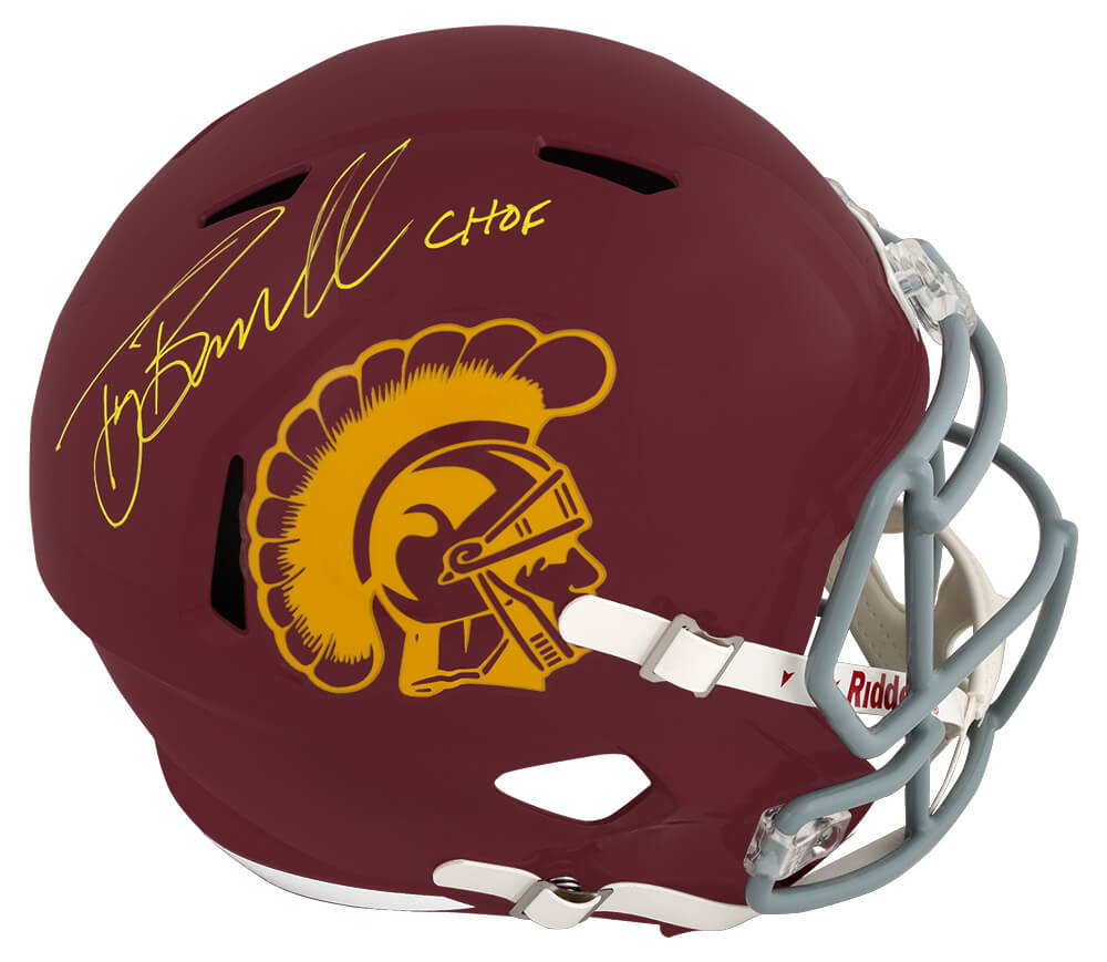 Tony Boselli Signed USC Trojans Riddell Full Size Speed Replica Helmet w/CHOF - BOSREP338 - Tony Boselli Signed USC Trojans Riddell Full Size Speed Replica Helmet w/CHOF product image