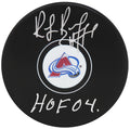 Ray Bourque Signed Colorado Avalanche Logo Hockey Puck w/HOF'04 - BOUPUC406 - Ray Bourque Signed Colorado Avalanche Logo Hockey Puck w/HOF'04 product image