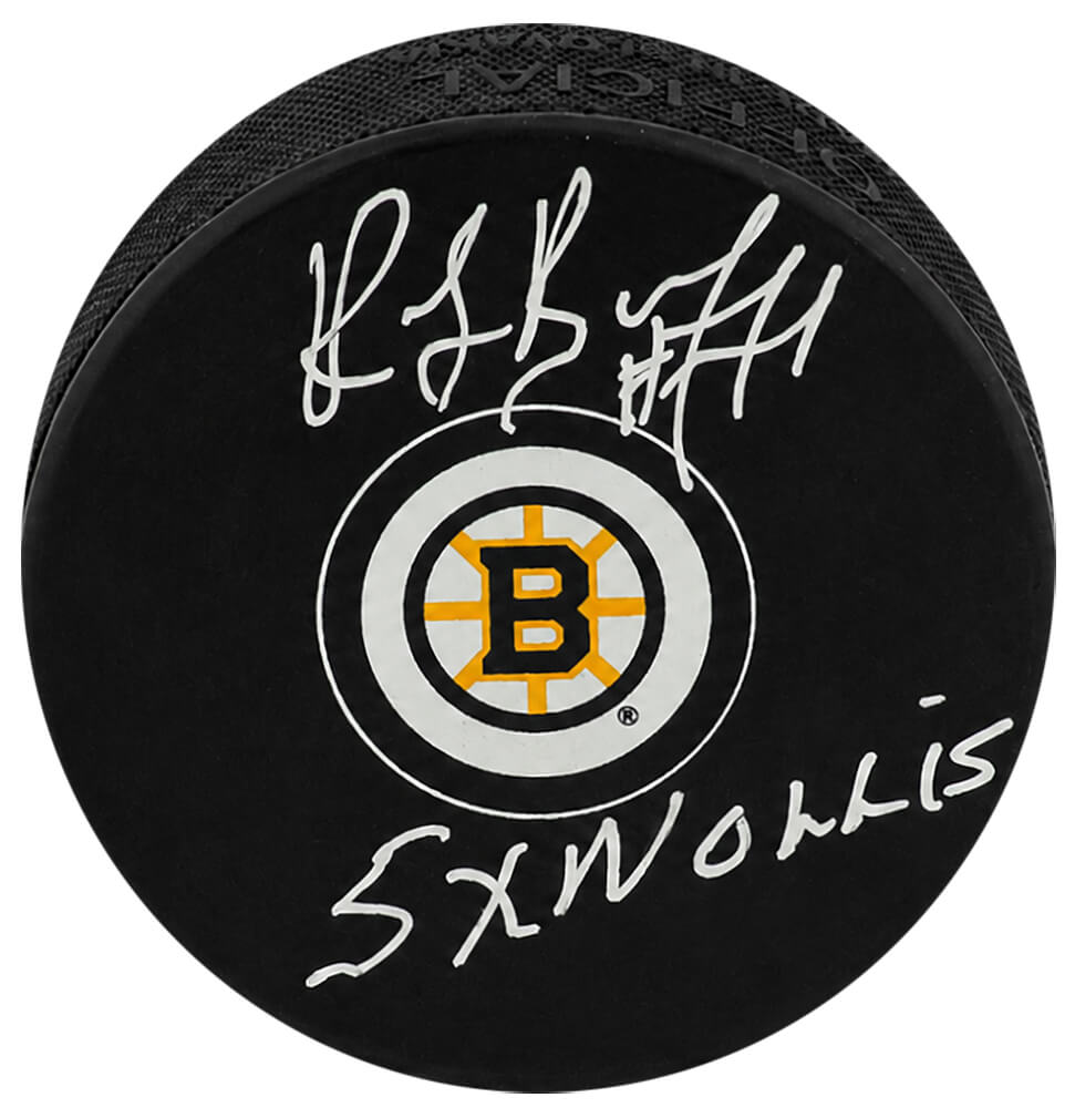 Ray Bourque Signed Boston Bruins Logo Hockey Puck w/5x Norris - BOUPUC407 - Ray Bourque Signed Boston Bruins Logo Hockey Puck w/5x Norris product image