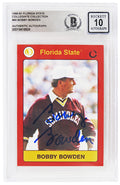 Bobby Bowden Signed Florida State 1990-91 Collegiate Collection Trading Card #60 - (Beckett - Auto Grade 10) - BOWCAR303 - Bobby Bowden Signed Florida State 1990-91 Collegiate Collection Trading Card #60 - (Beckett - Auto Grade 10) product image