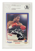 Riddick Bowe Signed 1991 Kayo Boxing Trading Card #171 - (Beckett Encapsulated) - BOWCAR500 - Riddick Bowe Signed 1991 Kayo Boxing Trading Card #171 - (Beckett Encapsulated) product image