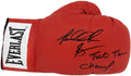 Riddick Bowe Signed Everlast Red Boxing Glove w/Two Time Champ - BOWGLV508 - Riddick Bowe Signed Everlast Red Boxing Glove w/Two Time Champ product image