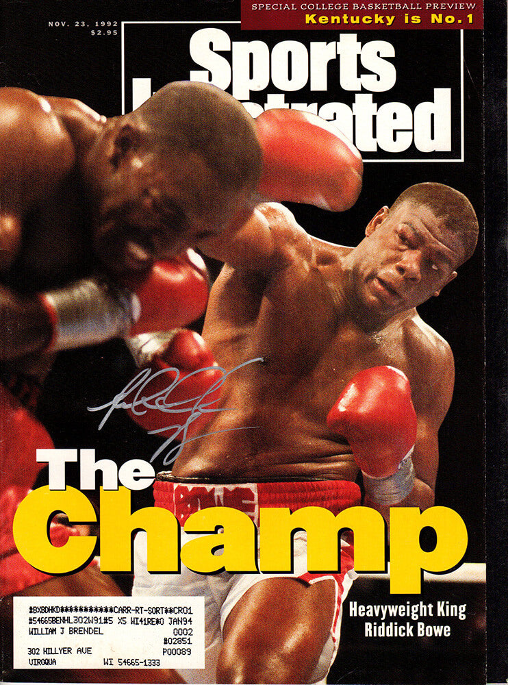 Riddick Bowe Signed Sports Illustrated November 23, 1992 Original Magazine - BOWMAG500 - Riddick Bowe Signed Sports Illustrated November 23, 1992 Original Magazine product image