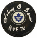 Johnny Bower Signed Toronto Maple Leafs Logo Hockey Puck w/HOF 76 - BOWPUC400 - Johnny Bower Signed Toronto Maple Leafs Logo Hockey Puck w/HOF 76 product image