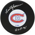 Scotty Bowman Signed Montreal Canadiens Logo Hockey Puck w/HOF'91 - BOWPUC411 - Scotty Bowman Signed Montreal Canadiens Logo Hockey Puck w/HOF'91 product image