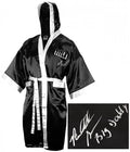 Riddick Bowe Signed Everlast Black Full Length Boxing Robe w/Big Daddy - BOWROB501 - Riddick Bowe Signed Everlast Black Full Length Boxing Robe w/Big Daddy product image