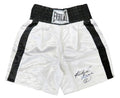 Riddick Bowe Signed Everlast White Boxing Trunks - BOWTRU500 - Riddick Bowe Signed Everlast White Boxing Trunks product image