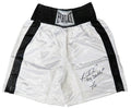 Riddick Bowe Signed Everlast White Boxing Trunks w/Big Daddy - BOWTRU501 - Riddick Bowe Signed Everlast White Boxing Trunks w/Big Daddy product image