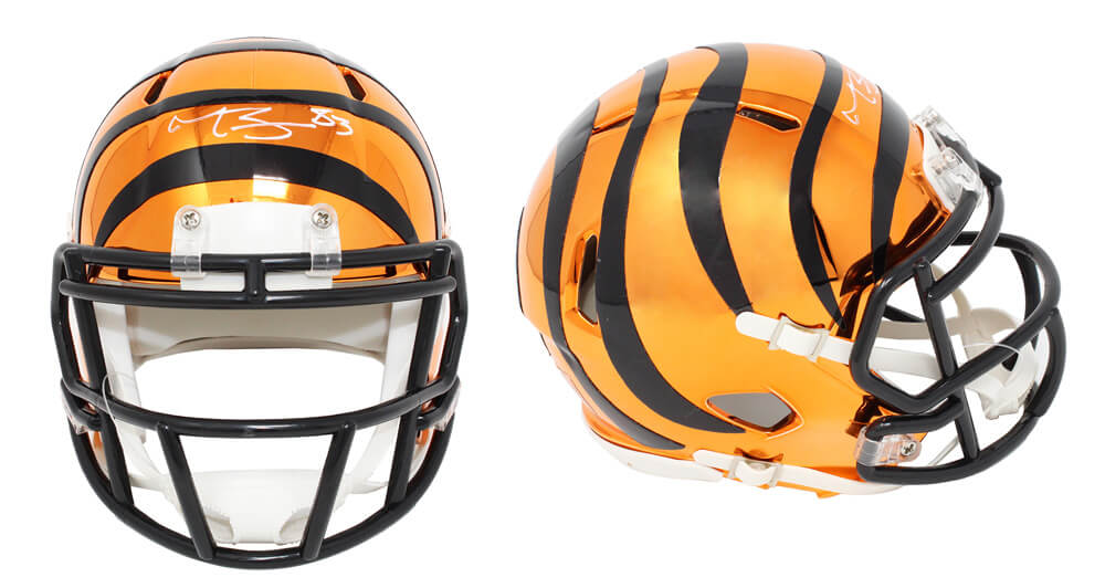 Tyler Boyd Signed Cincinnati Bengals Chrome Riddell Speed Mini Helmet - BOYMIN301 - Tyler Boyd Signed Cincinnati Bengals Chrome Riddell Speed Mini Helmet product image