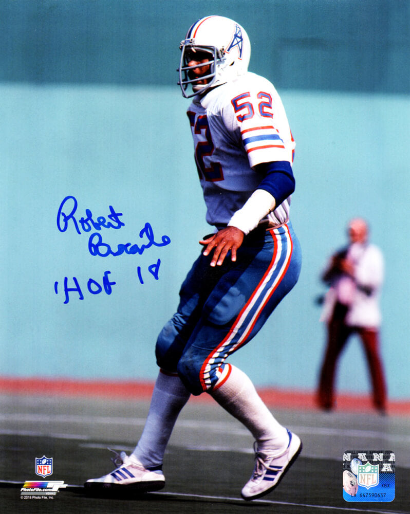 Robert Brazile Signed Houston Oilers White Jersey Action 8x10 Photo w/HOF'18 - BRA08P314 - Robert Brazile Signed Houston Oilers White Jersey Action 8x10 Photo w/HOF'18 product image