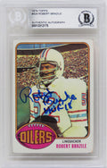 Robert Brazile Signed Houston Oilers 1976 Topps Football Rookie Card #424 w/HOF'18 - (Beckett Encapsulated) - BRACAR302 - Robert Brazile Signed Houston Oilers 1976 Topps Football Rookie Card #424 w/HOF'18 - (Beckett Encapsulated) product image