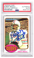 Robert Brazile Signed Houston Oilers 1976 Topps Football Rookie Trading Card #424 w/HOF'18 - (PSA Encapsulated) - BRACAR305 - Robert Brazile Signed Houston Oilers 1976 Topps Football Rookie Trading Card #424 w/HOF'18 - (PSA Encapsulated) product image