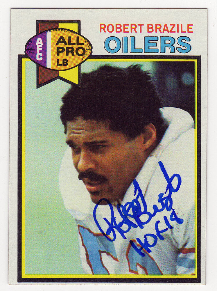 Robert Brazile Signed Houston Oilers 1979 Topps Football Card #192 w/HOF'18 - BRACAR307 - Robert Brazile Signed Houston Oilers 1979 Topps Football Card #192 w/HOF'18 product image
