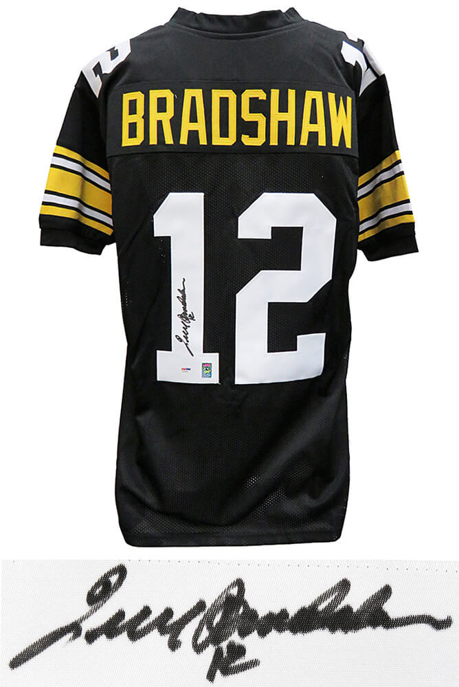 Terry Bradshaw Signed Black Custom Throwback Jersey (PSA/DNA) - BRAJRY301 - Terry Bradshaw Signed Black Custom Throwback Jersey (PSA/DNA) product image