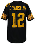 Terry Bradshaw Signed Black With Gold Numbers Custom Football Jersey - (Beckett) - BRAJRY305 - Terry Bradshaw Signed Black With Gold Numbers Custom Football Jersey - (Beckett) product image