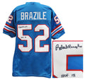 Robert Brazile Signed Blue Throwback Custom Football Jersey w/HOF'18 - BRAJRY320 - Robert Brazile Signed Blue Throwback Custom Football Jersey w/HOF'18 product image
