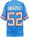 Robert Brazile Signed Blue Throwback Custom Football Jersey w/HOF'18 - (JSA) - BRAJRY322 - Robert Brazile Signed Blue Throwback Custom Football Jersey w/HOF'18 - (JSA) product image