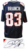 Deion Branch Signed Navy Custom Football Jersey - BRAJRY330 - Deion Branch Signed Navy Custom Football Jersey product image