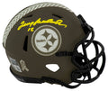 Terry Bradshaw Signed Pittsburgh Steelers Salute to Service Riddell Speed Mini Helmet - (Beckett) - BRAMIN318 - Terry Bradshaw Signed Pittsburgh Steelers Salute to Service Riddell Speed Mini Helmet - (Beckett) product image