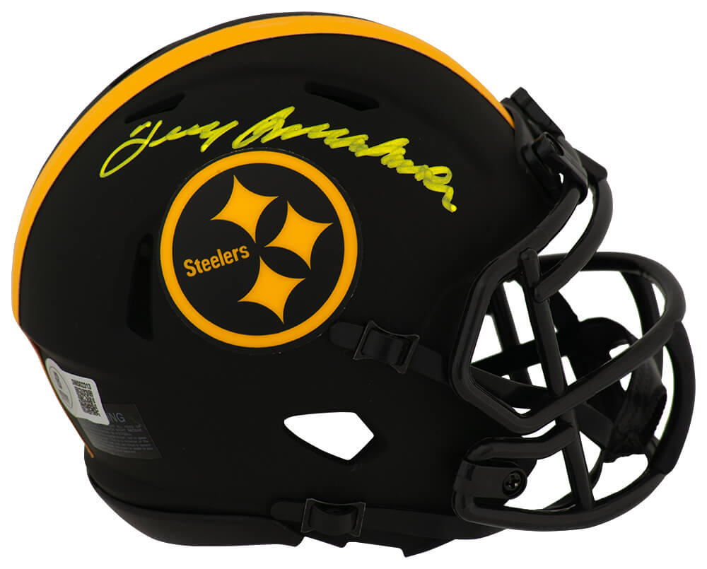 Terry Bradshaw Signed Pittsburgh Steelers Eclipse Riddell Speed Mini Helmet - (Beckett) - BRAMIN319 - Terry Bradshaw Signed Pittsburgh Steelers Eclipse Riddell Speed Mini Helmet - (Beckett) product image