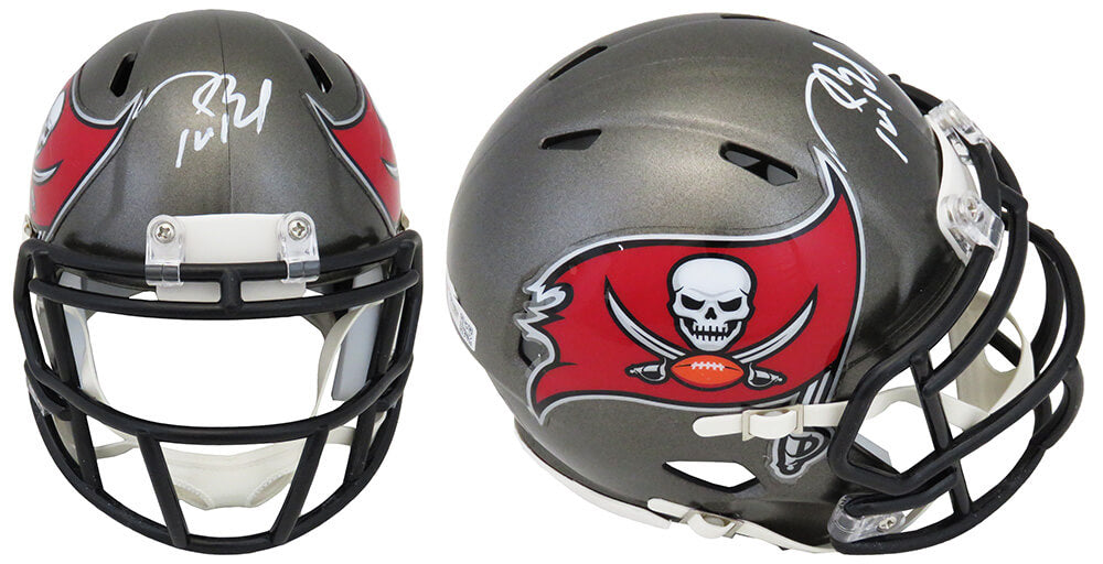 Tom Brady Signed Tampa Bay Buccaneers Riddell Speed Mini Helmet (Fanatics) - BRAMIN323 - Tom Brady Signed Tampa Bay Buccaneers Riddell Speed Mini Helmet (Fanatics) product image