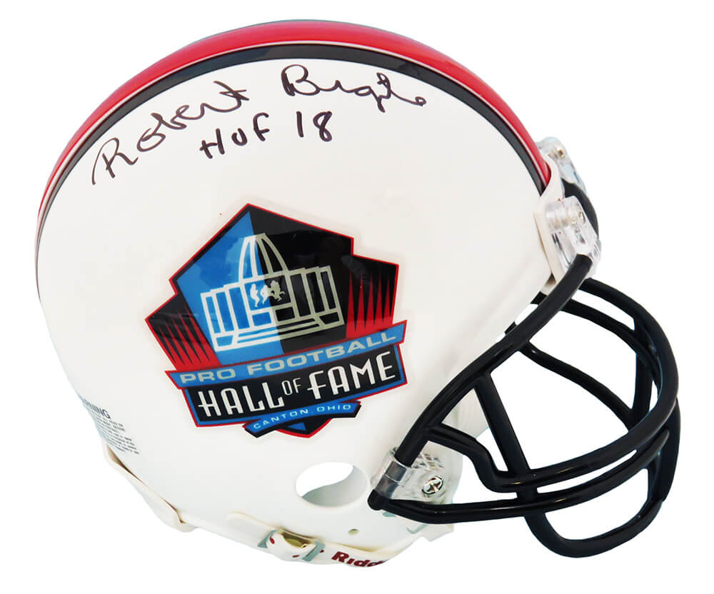 Robert Brazile Signed Hall of Fame Logo Riddell Mini Helmet w/HOF'18 - BRAMIN341 - Robert Brazile Signed Hall of Fame Logo Riddell Mini Helmet w/HOF'18 product image