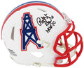 Robert Brazile Signed Houston Oilers Throwback Riddell Speed Mini Helmet w/HOF'18 - BRAMIN344 - Robert Brazile Signed Houston Oilers Throwback Riddell Speed Mini Helmet w/HOF'18 product image