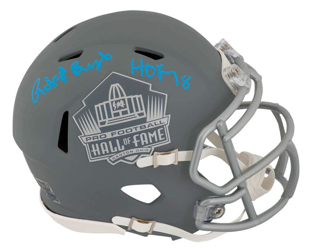 Robert Brazile Signed Hall of Fame Logo SLATE Riddell Speed Mini Helmet w/HOF'18 - BRAMIN346 - Robert Brazile Signed Hall of Fame Logo SLATE Riddell Speed Mini Helmet w/HOF'18 product image